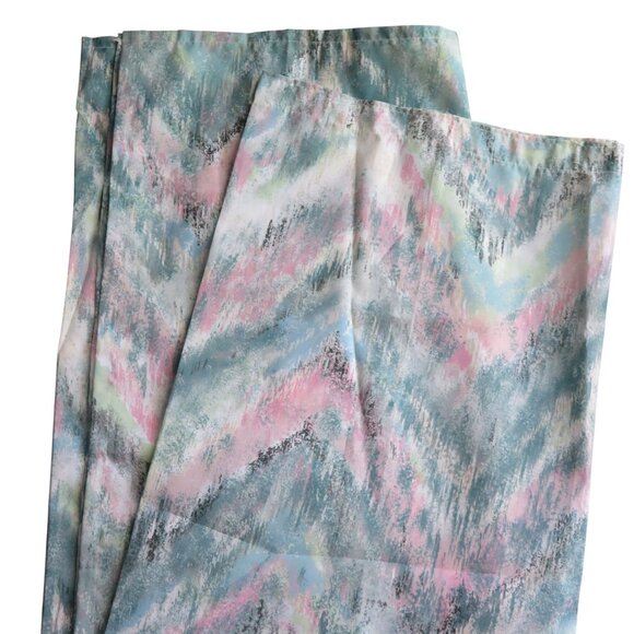 Vintage Pastel Abstract Fabric Shower Curtain 70s/80s Chevron Design Polyester - Picture 2 of 8